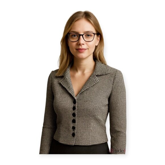 ZARA Houndstooth Cropped Top XS - Picture 10 of 10